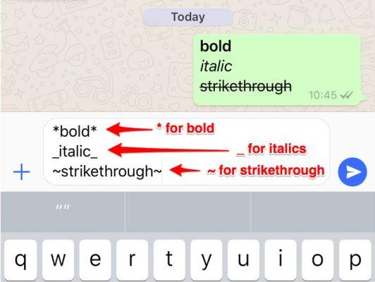 Comment mettre en italique dans WhatsApp facilement et rapidement