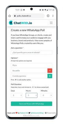 How to create whatsapp polls and add them to your groups
