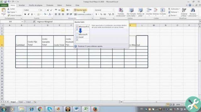 How to include or write multiple rows in the same Excel cell