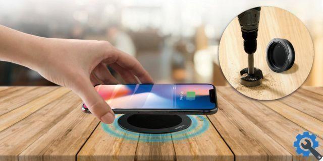 Qi wireless charger for table and furniture installation