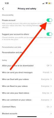 How to set up your private TikTok account quickly and easily