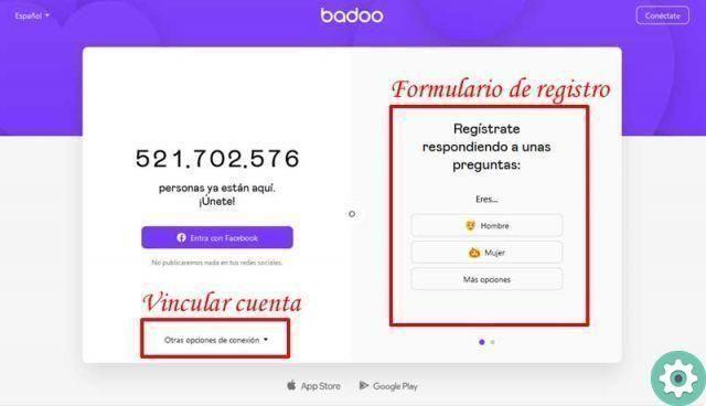 Sign up for Badoo without a phone number