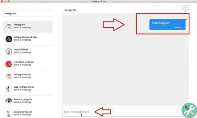 How to send or receive messages via instagram from PC without downloading anything
