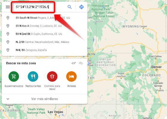 How to search for coordinates in Google Maps