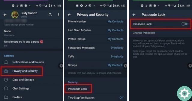 How to lock a Telegram chat with password