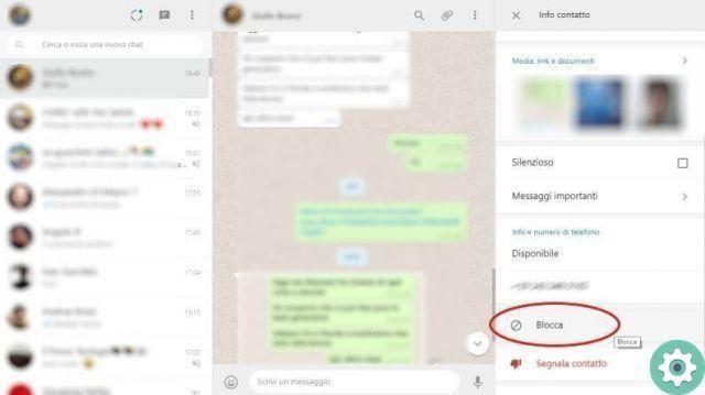 How to block a contact on whatsapp web