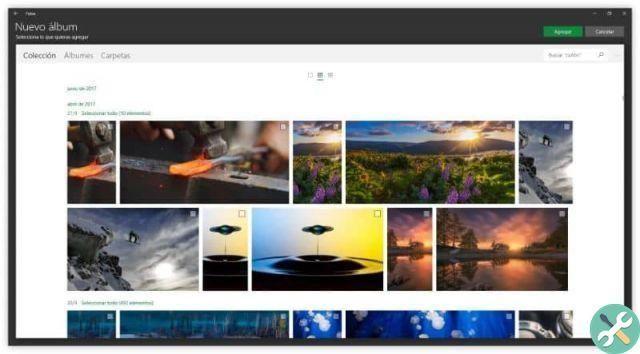 How to easily create an album with the Windows 10 photo app