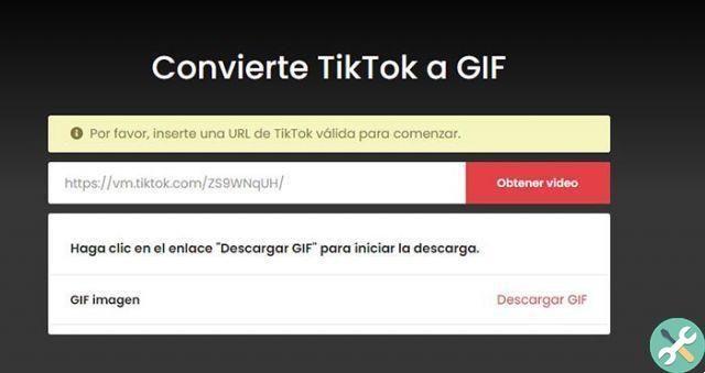 Como converter um vídeo do Tiktok para um GIF