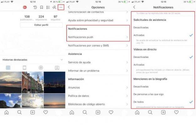 How to enable or disable Instagram notifications