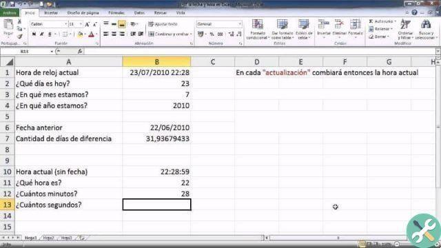 How to insert or insert automatic date and time in an Excel cell