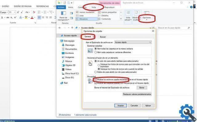 Comment configurer pour afficher les fichiers récemment ouverts dans Windows 10