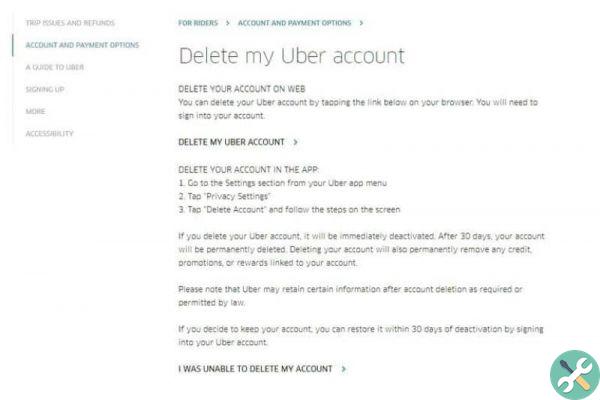 How to delete an Uber account forever