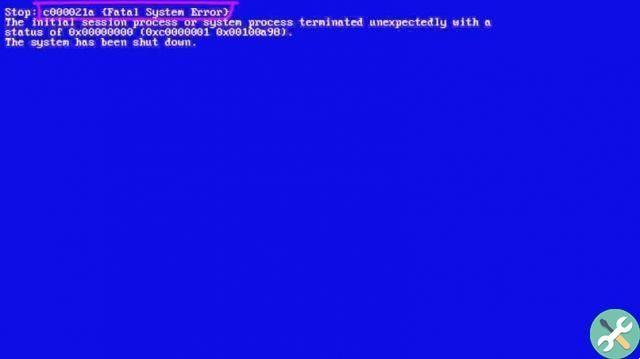 Como corrigir o erro fatal do sistema c000021a no Windows
