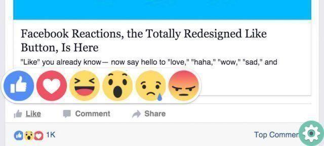 How to put reactions on facebook comments