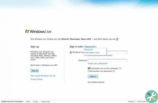 How to create or create a Windows Live ID account and log in