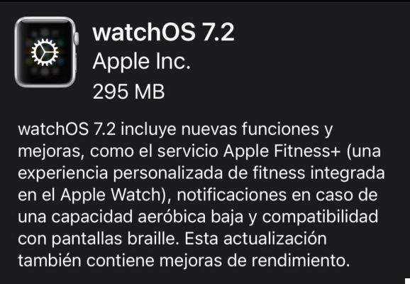 WatchOS 7.2 update