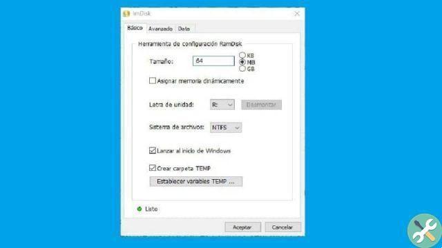 How to create a RAMDisk to save files in RAM in Windows 10