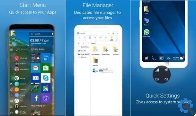 How to look like Windows 10 on Android without root?