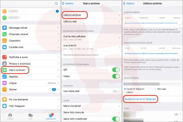 How to clear Telegram cache