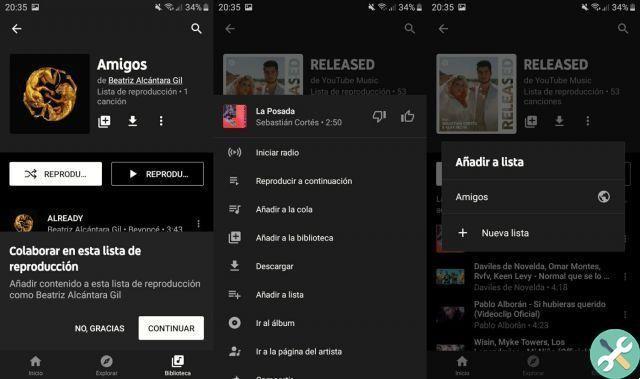 How to create collaborative lists on YouTube music