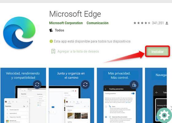Como instalar o Microsoft Edge no Android