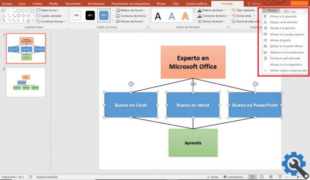 How to create or create an organization chart in PowerPoint step by step