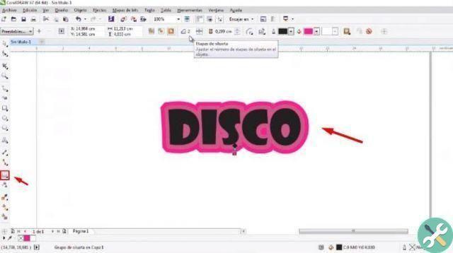 How to put and apply different shadow and silhouette effects to text with Corel DRAW