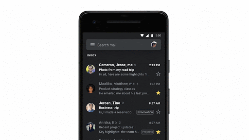 How to activate the dark theme in Gmail for Android step by step