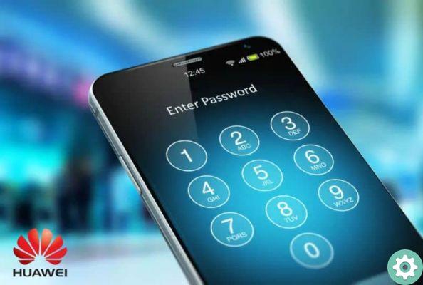 How to enter a password for applications on my Huawei mobile
