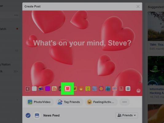 How can you put your heart on Facebook