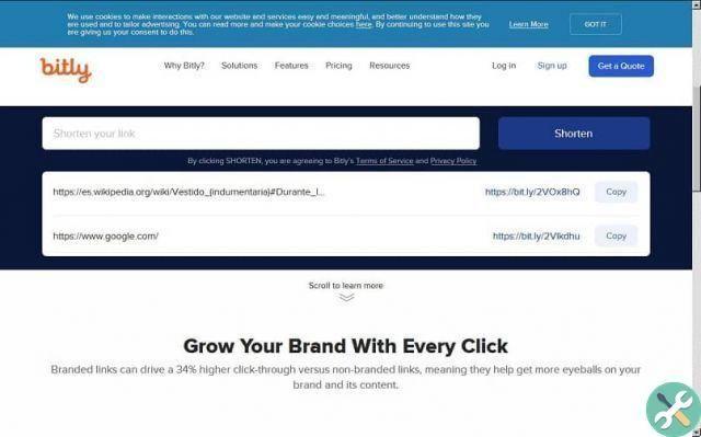 How to create a custom link, URL or link using the Bitly shortener
