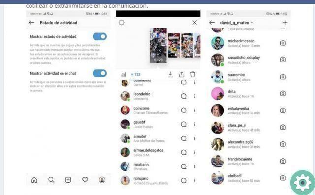 How to easily remove 'online' or 'active' chat in Instagram chat