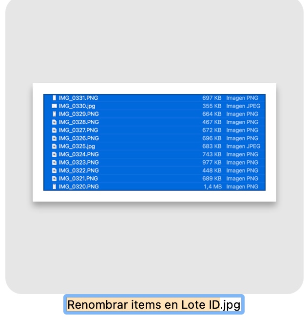 How to rename a batch of files in macOS