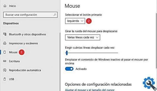 How to set up a mouse or mouse for left-handed people on my PC