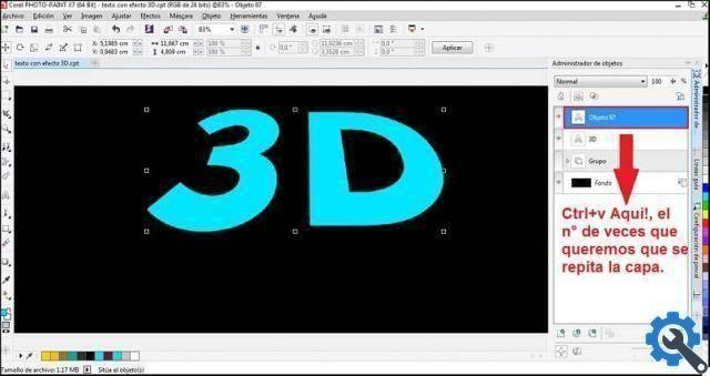 How to create or create 3D effect text using Corel Photo Paint - Quick and easy