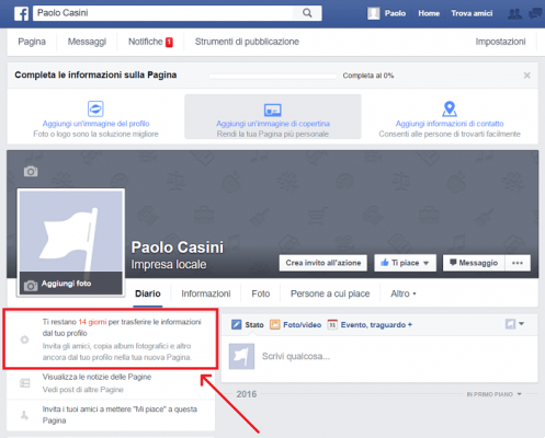 Change the name of a Facebook page: corporate and personal!