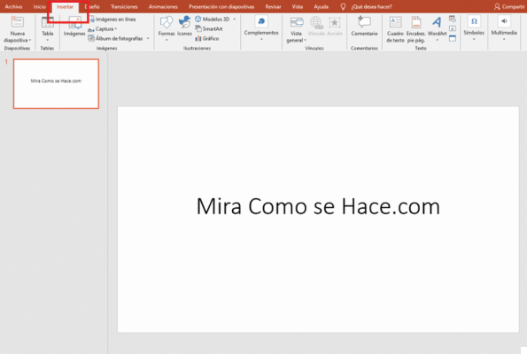 How to create or create a synoptic table in Powerpoint step by step