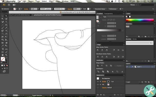 Como desenhar à mão livre com a ferramenta lápis e pincel no Adobe Illustrator