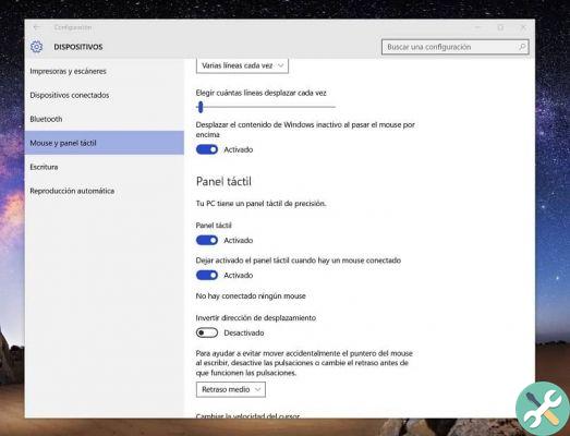 Como melhorar a sensibilidade do touchpad do meu laptop Windows 10