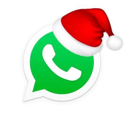 How to put a Santa hat on the WhatsApp icon