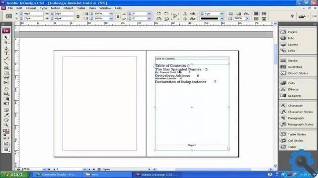 How to easily create or create tables of contents using Adobe InDesign cc