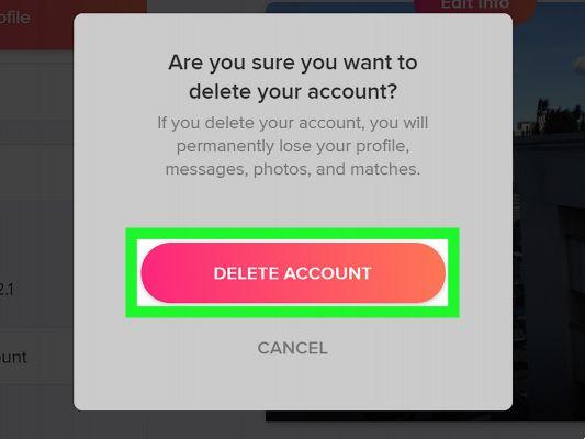 Tinder won't let me delete my account