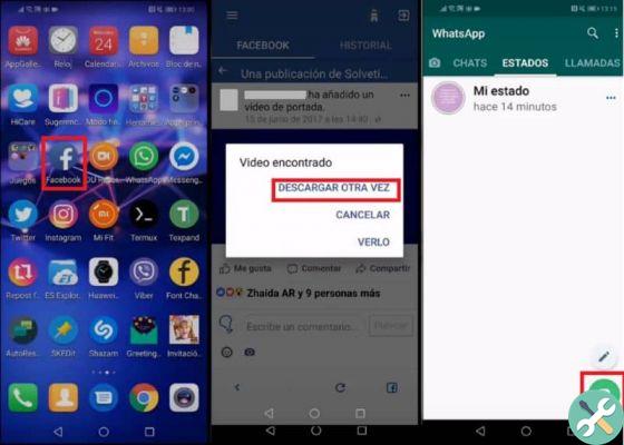 How to insert or share Facebook videos in my WhatsApp states