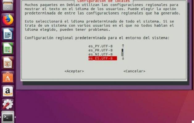 How to change the language of the Ubuntu system from English to Spanish from the terminal