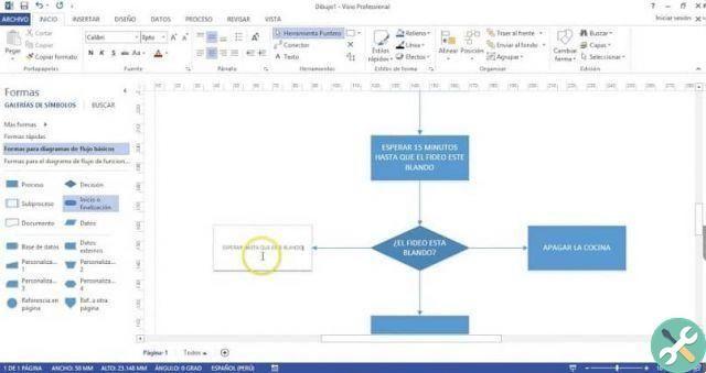 How to create or create basic flowchart in Visio step by step?