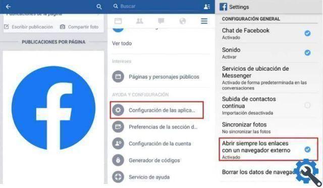 How to easily enable or disable the internal Facebook browser