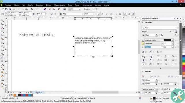 How to insert text and paragraph format in Corel DRAW - Quick and easy