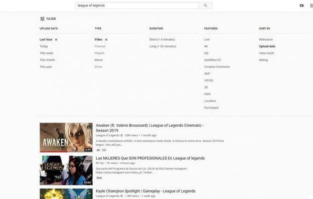 How to search with filters in an advanced way on YouTube?